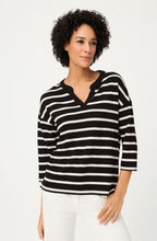 Monochrome Striped Cora Lightweight Sweatshirt