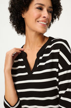 Monochrome Striped Cora Lightweight Sweatshirt