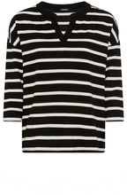 Monochrome Striped Cora Lightweight Sweatshirt