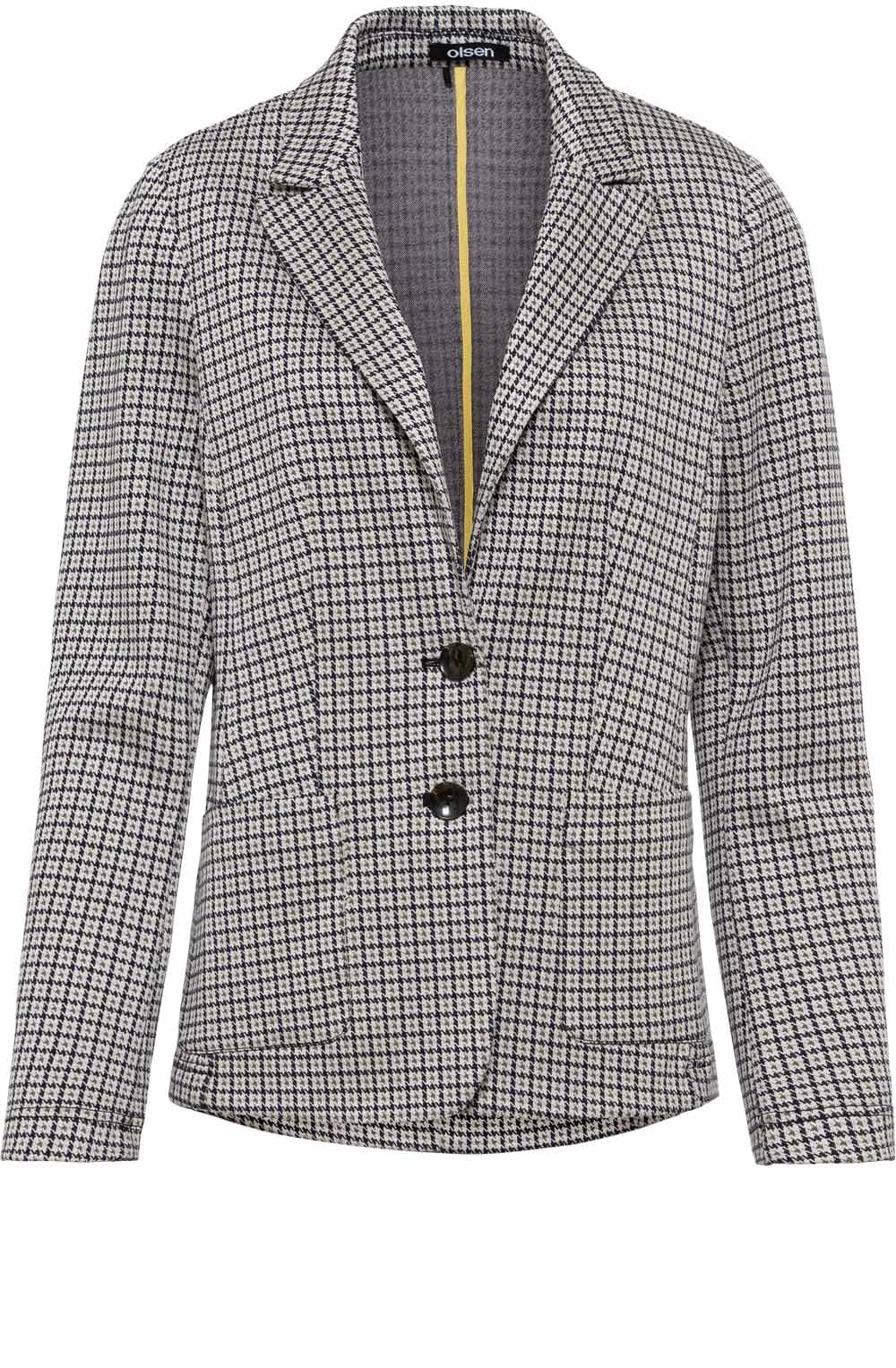 Moss Fine Tweed Design Jersey Blazer