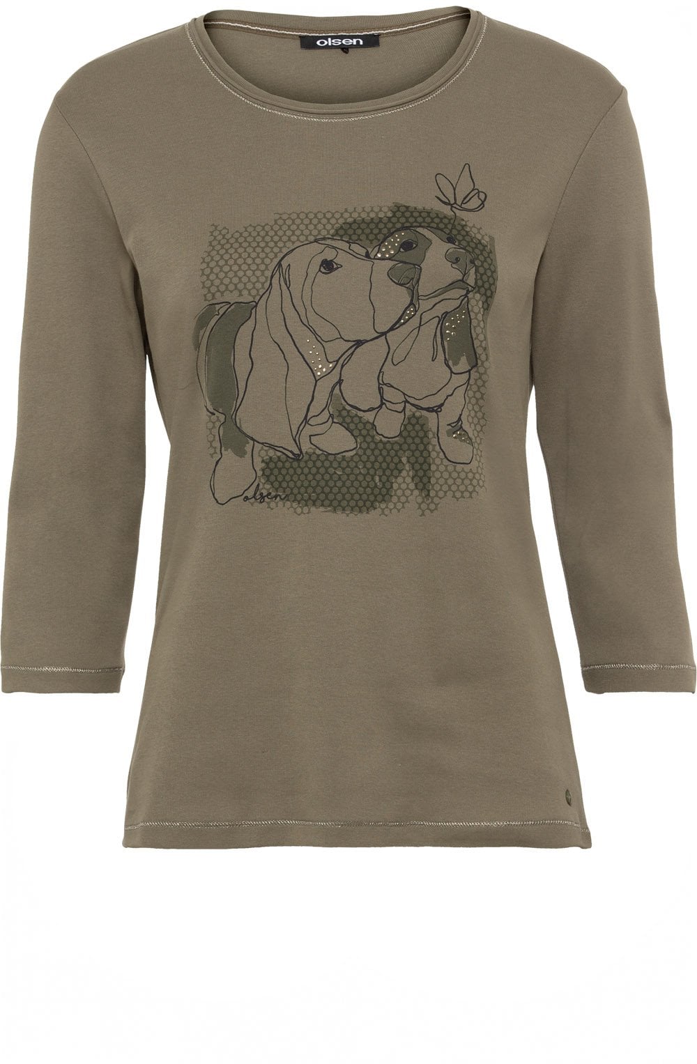 Moss Green Basset Hound Top