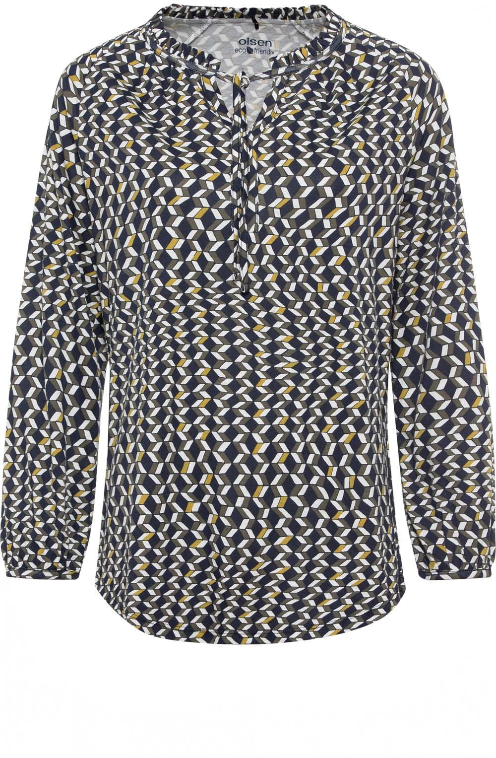 Moss Ruffle Collar Top