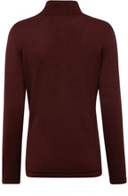 Mulberry Red Horizontal Ribbed Cardigan