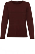 Mulberry Red Horizontal Ribbed Jumper