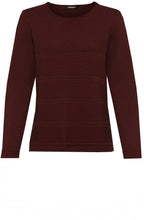Mulberry Red Horizontal Ribbed Jumper