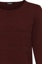 Mulberry Red Horizontal Ribbed Jumper