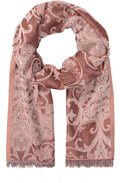 Mulberry Red Jacquard Scarf