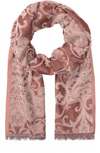 Mulberry Red Jacquard Scarf