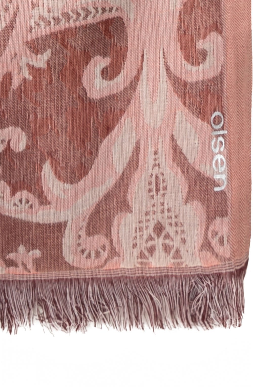 Mulberry Red Jacquard Scarf