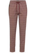 Mulberry Red Mini Houndstooth Lisa Trousers
