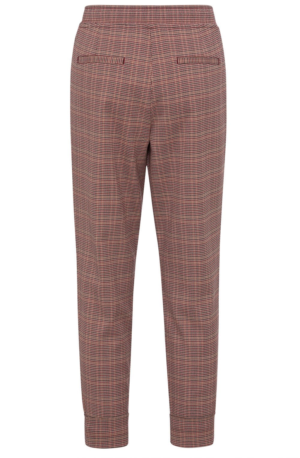 Mulberry Red Mini Houndstooth Lisa Trousers