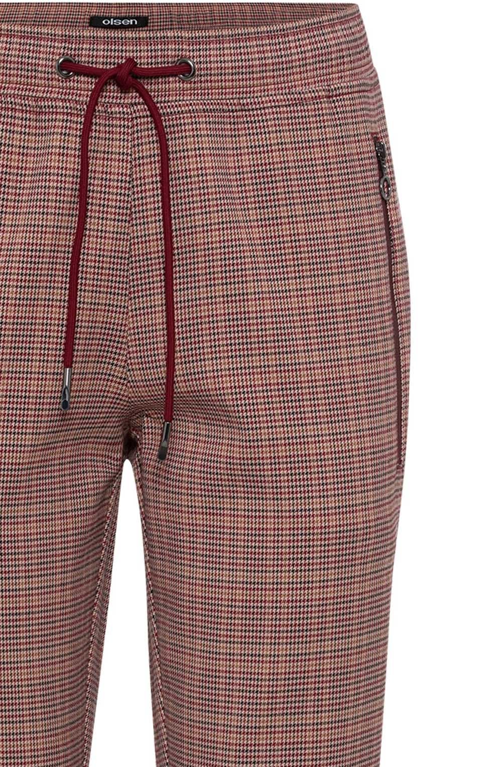 Mulberry Red Mini Houndstooth Lisa Trousers