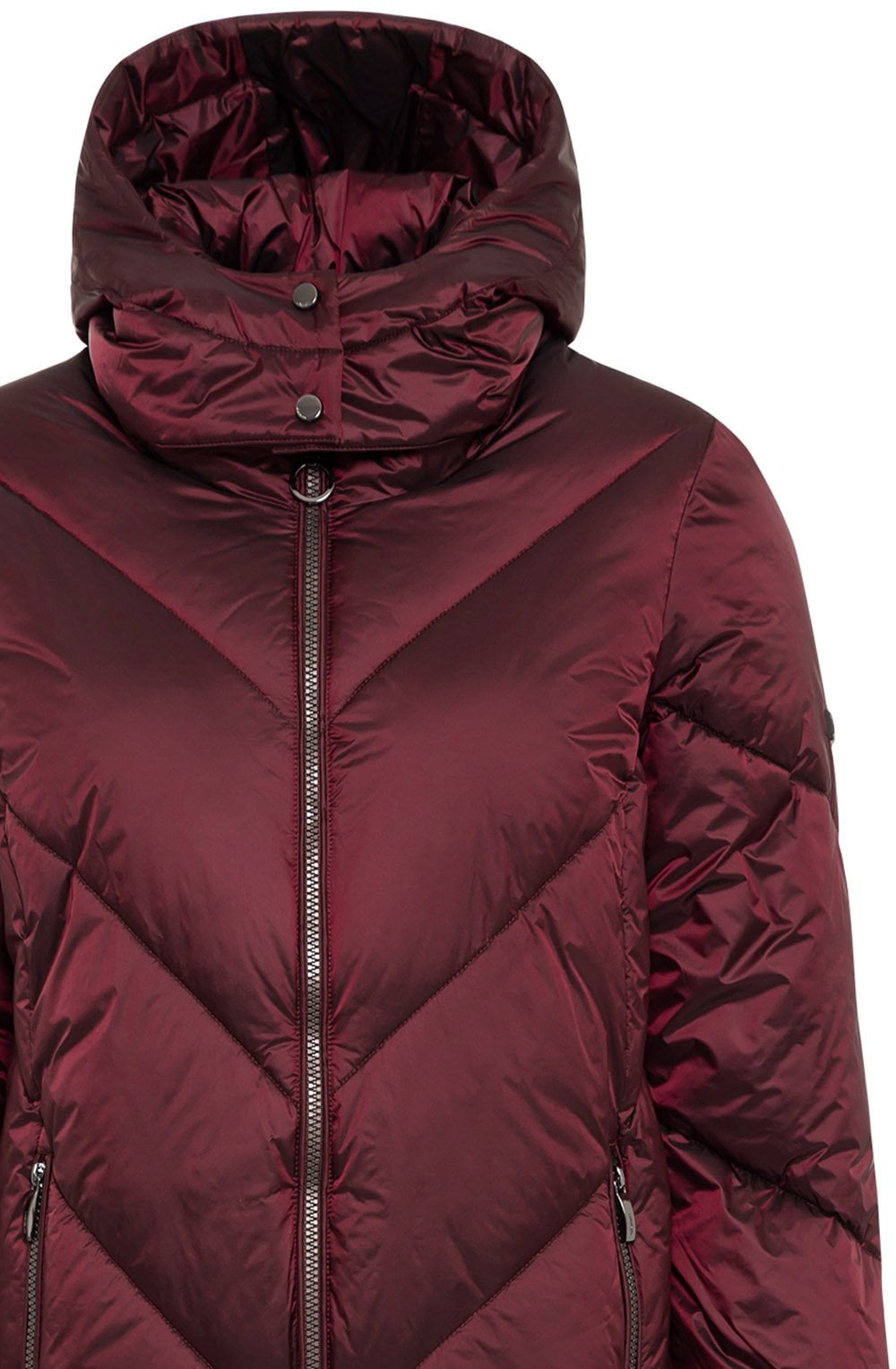 Mulberry Red Two Way Zip Coat