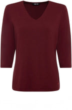 Mulberry Red V Neck Jersey Top