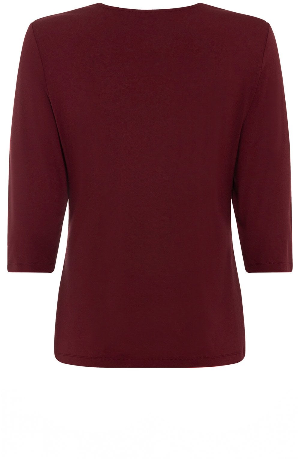 Mulberry Red V Neck Jersey Top