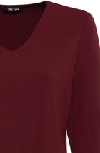 Mulberry Red V Neck Jersey Top