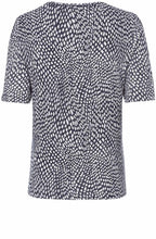 Navy Abstract Square Print T Shirt