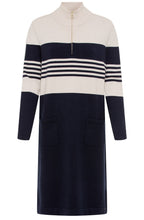 Navy and Stone Fine Knit Dress