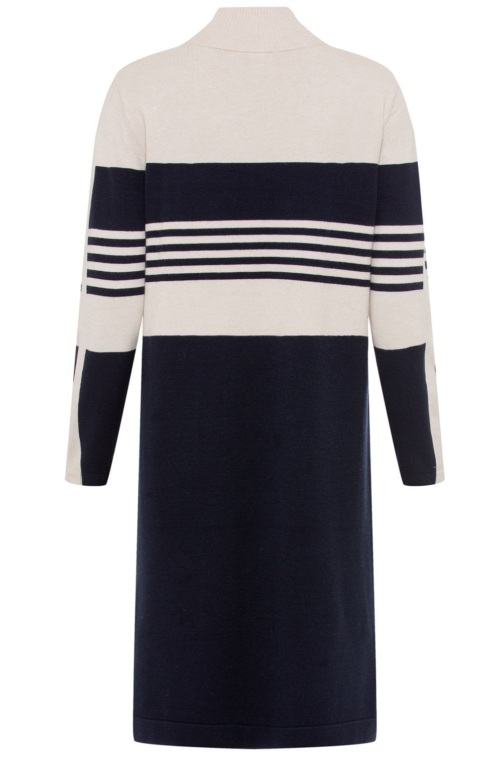 Navy and Stone Fine Knit Dress