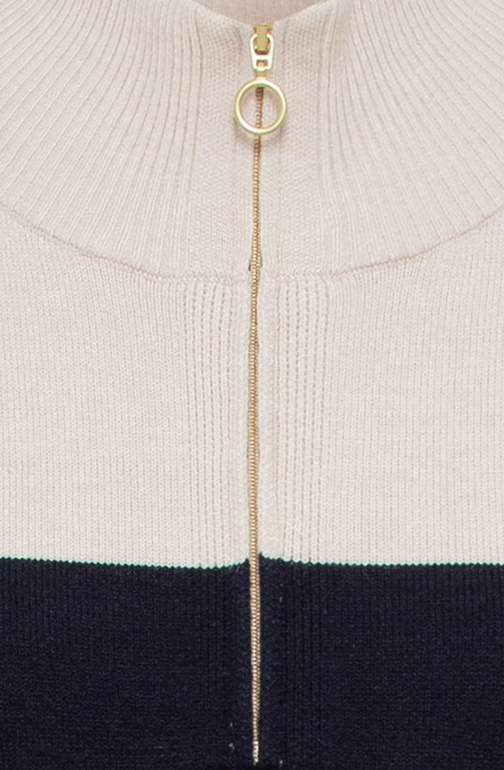 Navy and Stone Fine Knit Dress