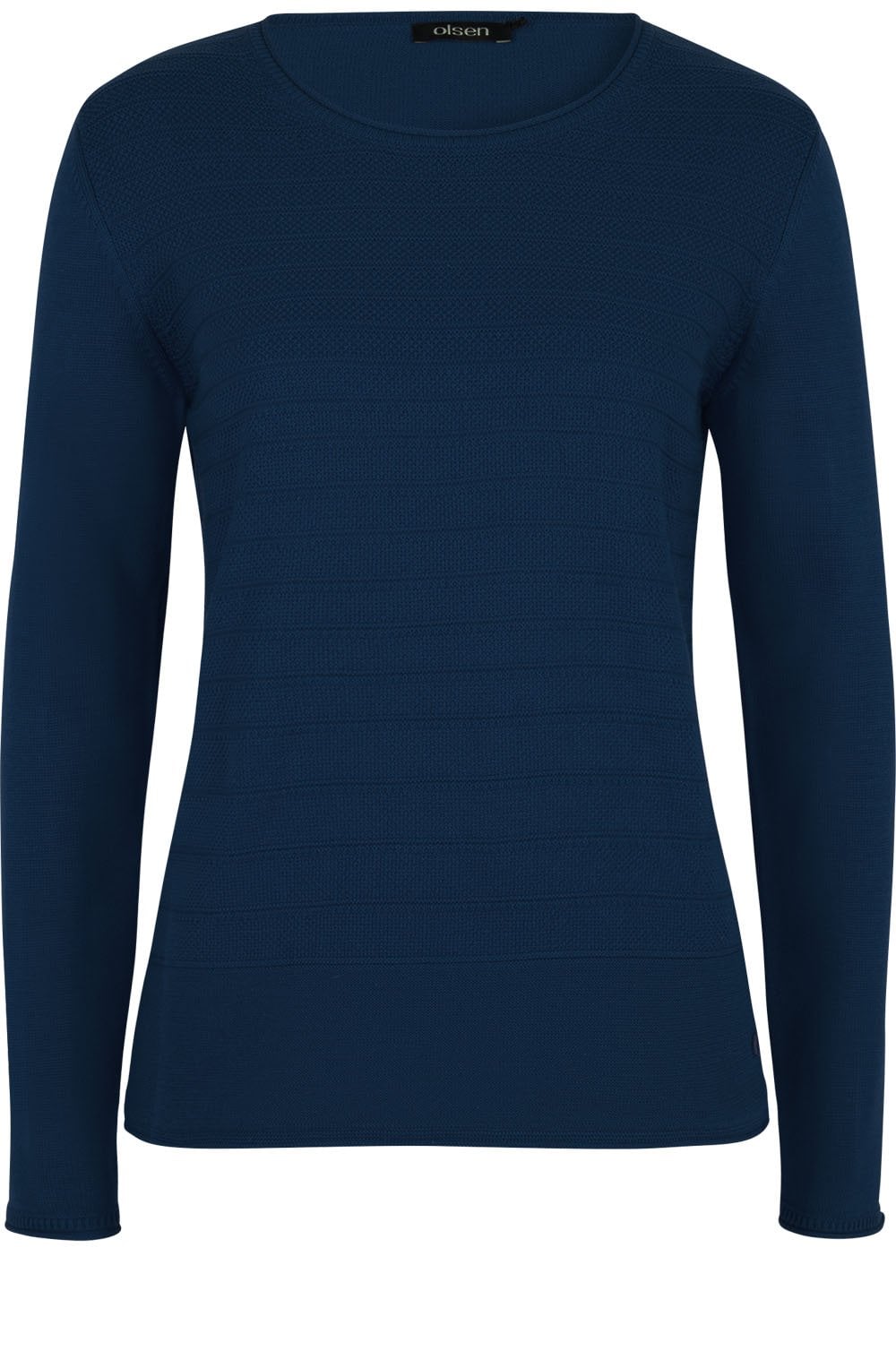 Navy Contrasting Knit Sweater