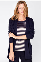 Navy & Cream Striped Top