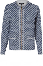 Navy Denim Effect Zip Cardigan