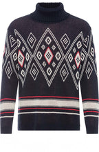 Navy Diamond Print Jumper