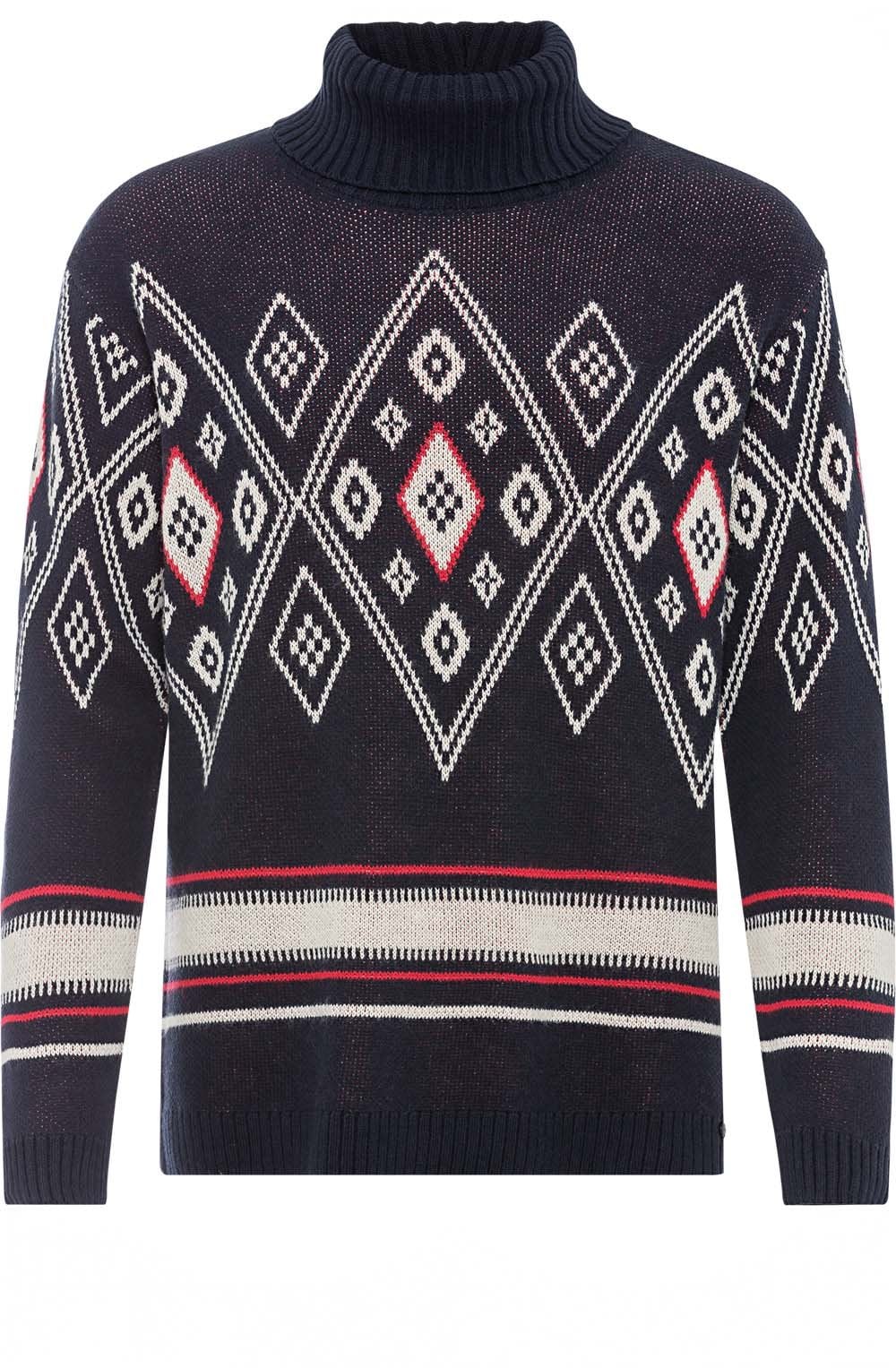 Navy Diamond Print Jumper