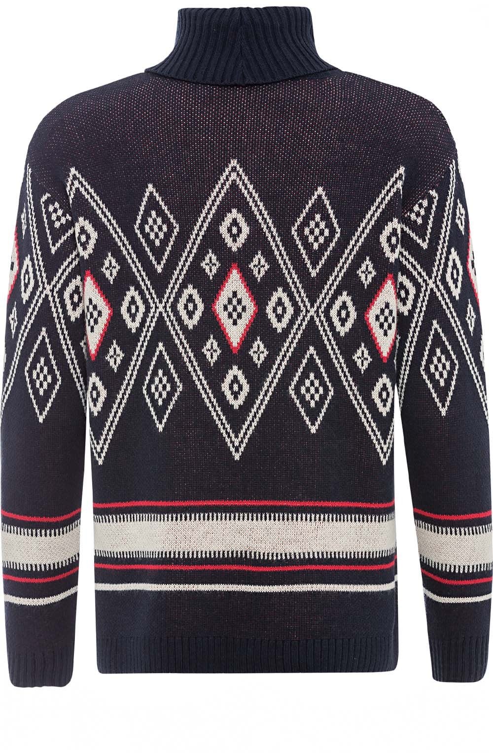 Navy Diamond Print Jumper