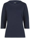 Navy Embossed Top