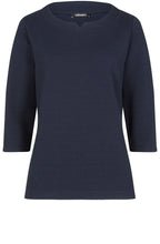Navy Embossed Top