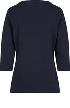 Navy Embossed Top