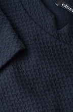 Navy Embossed Top