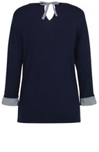 Navy Fine Knit Jumper