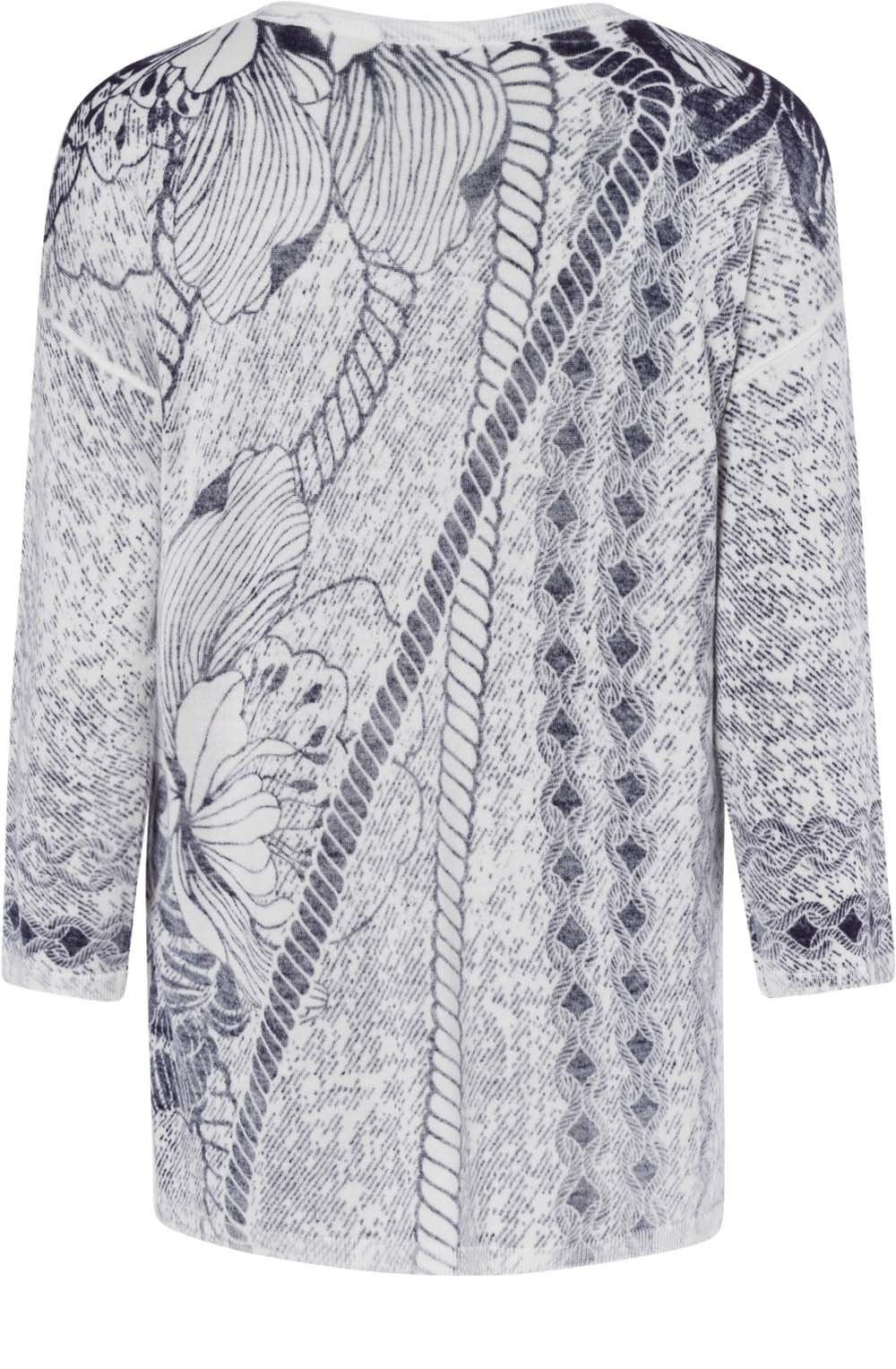 Navy Floral Print Jumper