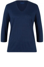 Navy Jersey Top