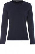 Navy Knit Herringbone Jumper