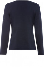 Navy Knit Herringbone Jumper