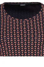 Navy Patterned Jersey Top