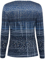 Navy Patterned Top