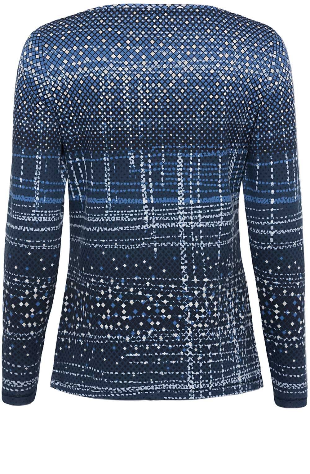 Navy Patterned Top