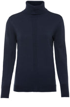 Navy Polo Neck Jumper