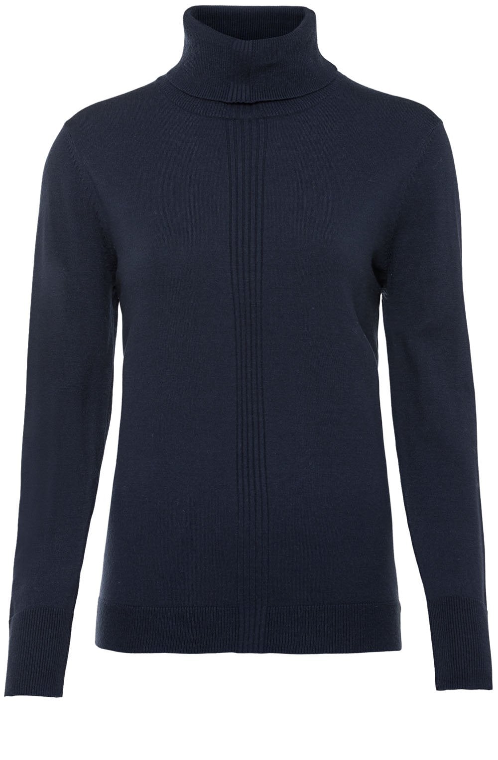 Navy Polo Neck Jumper