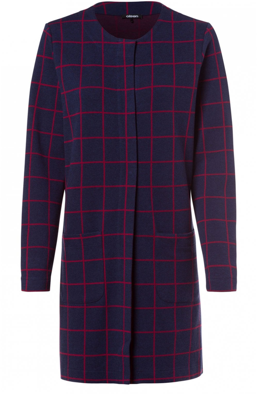 Navy & Red Check Jacket