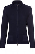 Navy Ribbed Front Cardigan