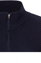 Navy Ribbed Front Cardigan