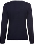 Navy Ribbed Front Jumper