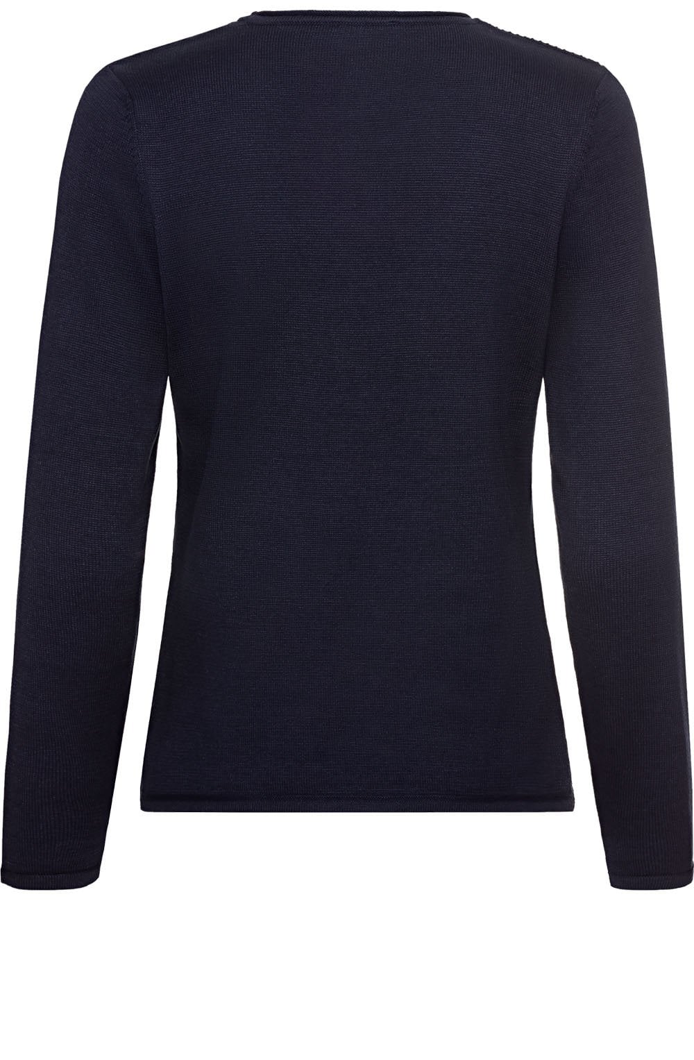 Navy Ribbed Front Jumper