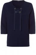 Navy Ribbed Knit Jumper